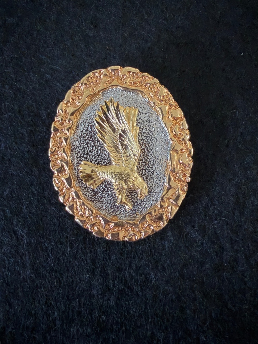 Vintage Large Western Eagle In Flight Wilmarth 1986 Bolo Tie Clasp